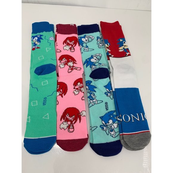Source Unknown Other - Sonic Saga Socks 4 Pairs Sonic The hedgehog Crew Socks